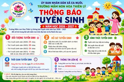 Thông báo tuyển sinh năm học 2026-2027
